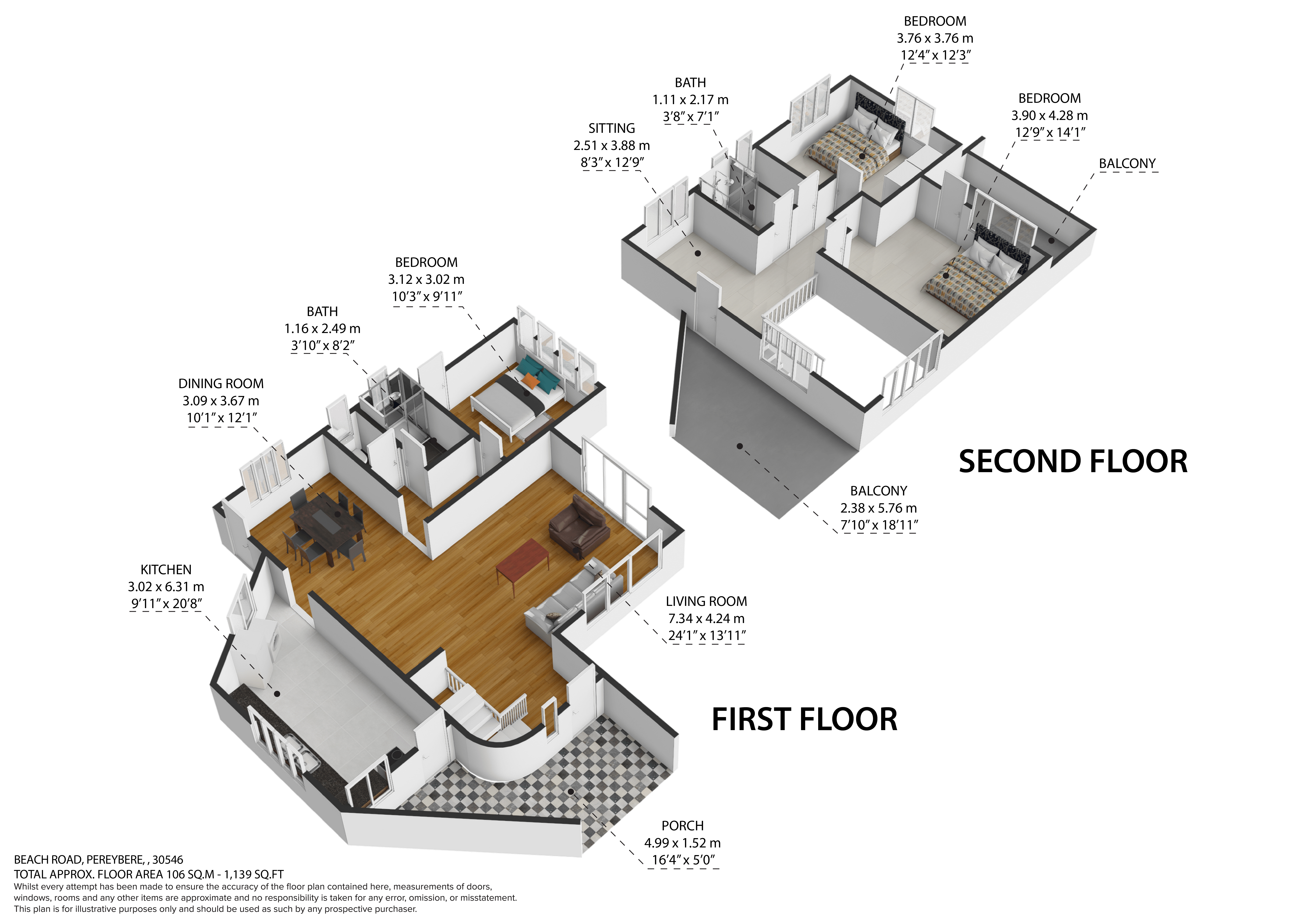 Bungalow Pereybere Floor Plan